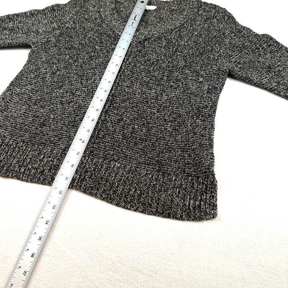 Eileen Fisher %100 Linen Black and White V Neck Sweater Women's Petite M PM - Picture 8 of 12